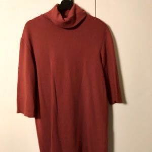 Zara - Rust Color - Turtleneck shift dress - Size S